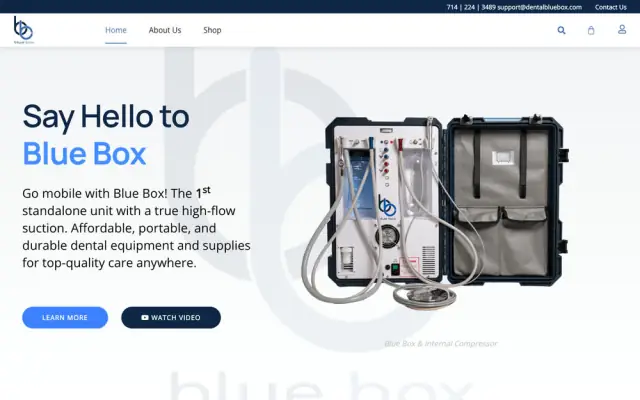 Dental Blue Box homepage